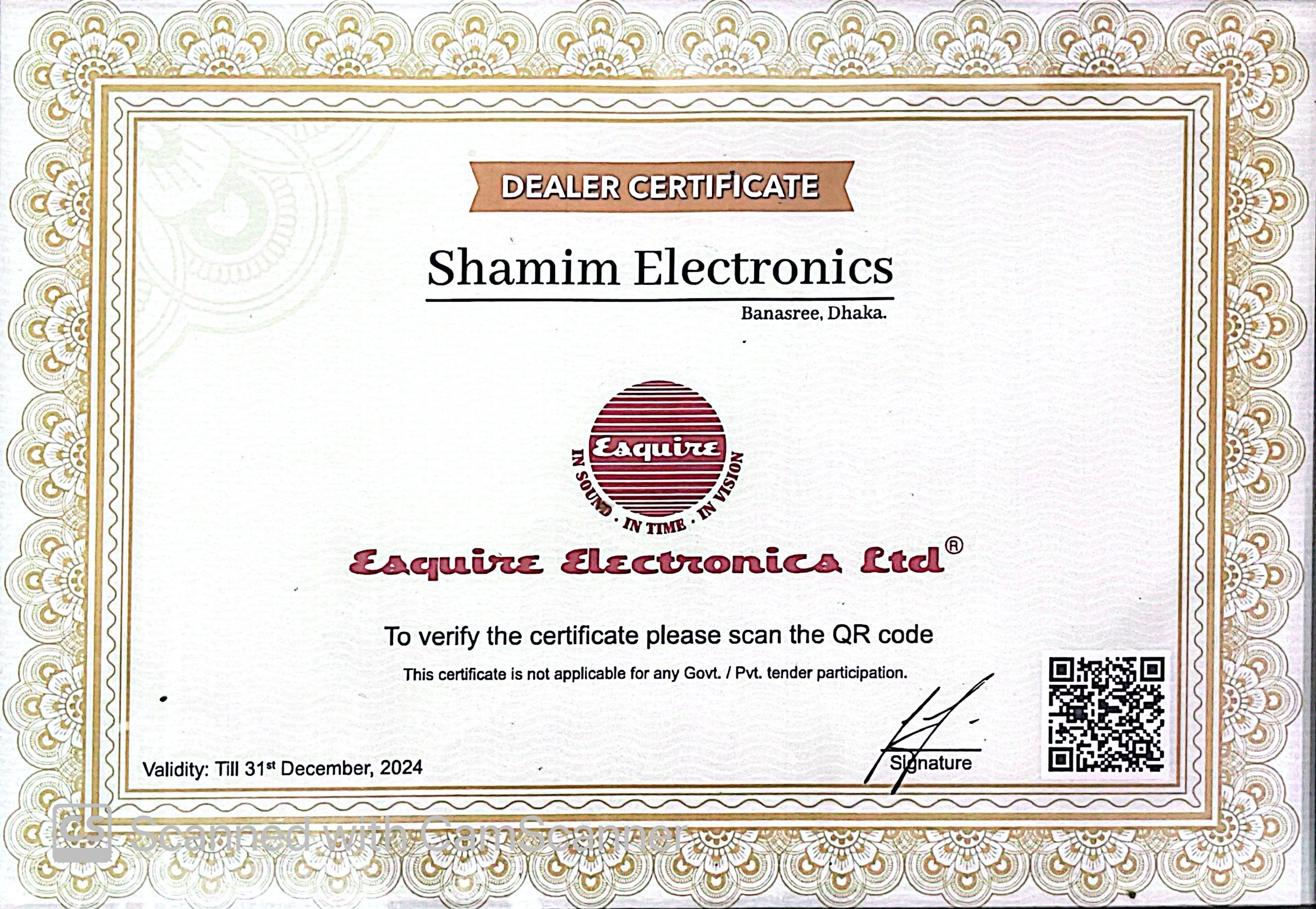 Certified Electronics Brand - Shamim Electronics